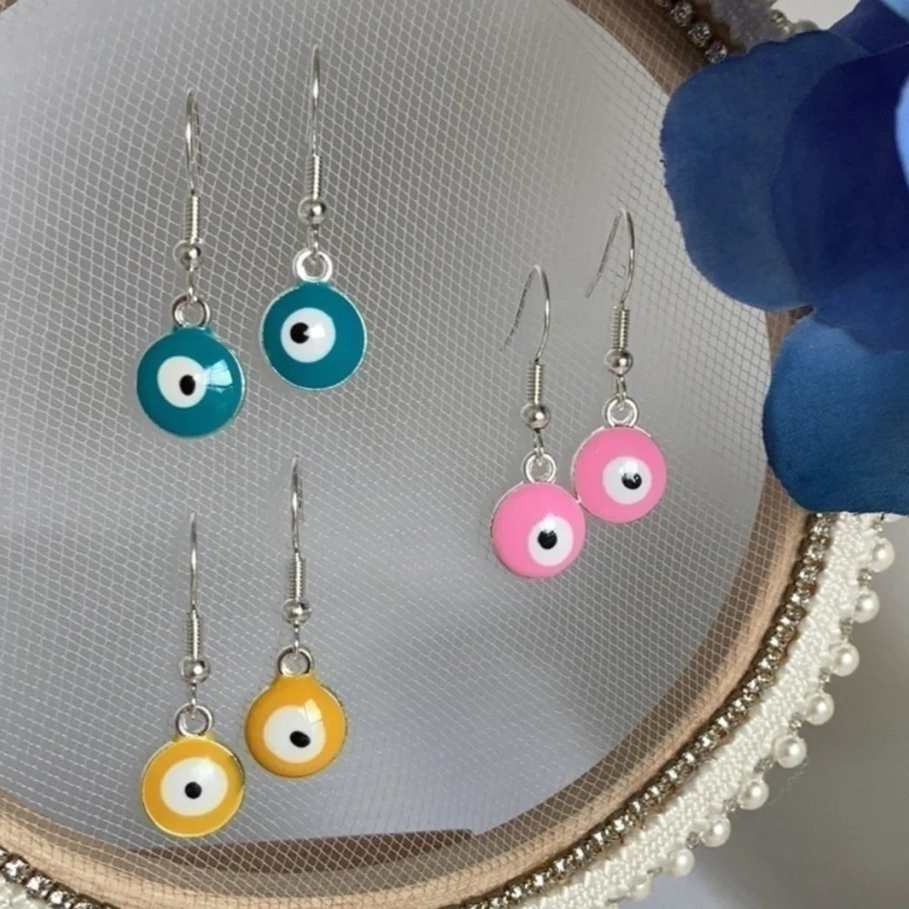 𝅺EVIL Eye Minimalist Drop Earrings